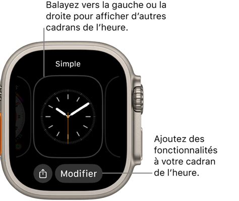 Changer de cadran sur votre Apple Watch Ultra.